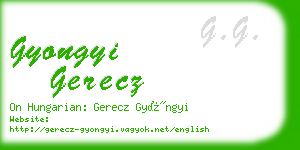 gyongyi gerecz business card